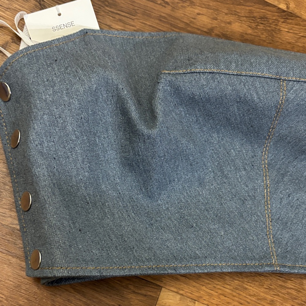 Aleksandre Akhalkatsishvili Denim Corset Tube Top